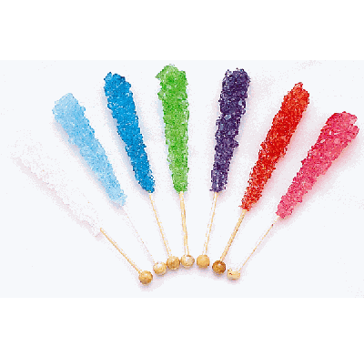 Rock Candy Crystal Stick Wrapped Assorted