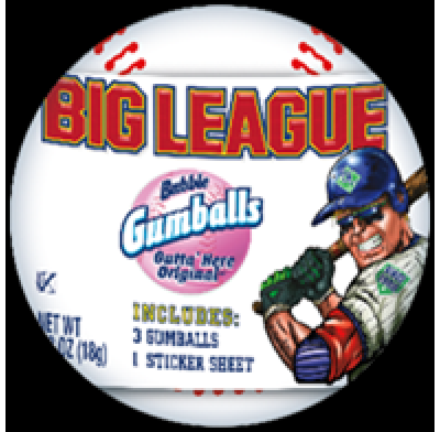 Ford Gum Novelty Big League Baseball 12ct