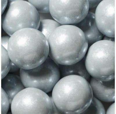 Gumballs Pearl Silver 1/2" 2lbs.