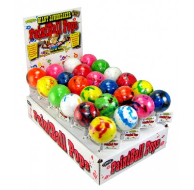 Paintball Pops Jawbreakers 24ct.