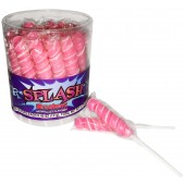 Splash Pops Lollipops Hot Pink Bubble Gum 30ct.